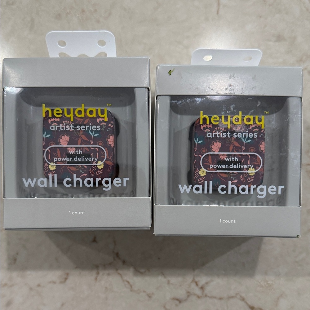 Heyday Dual Port Wall Charger - multi color